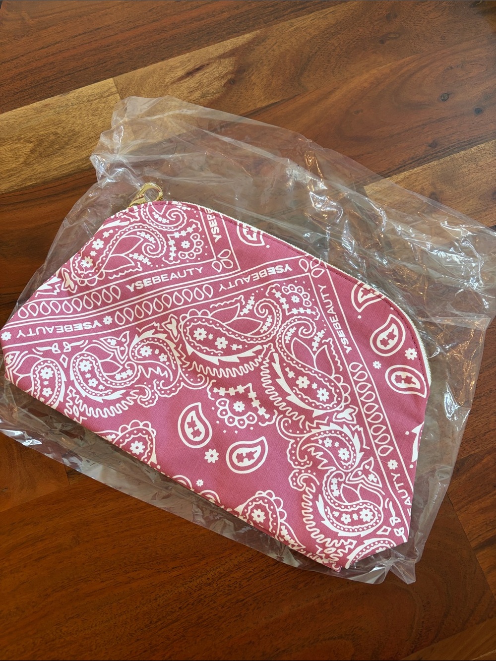 Pink Paisley Makeup Pouch - YSE BEAUTY